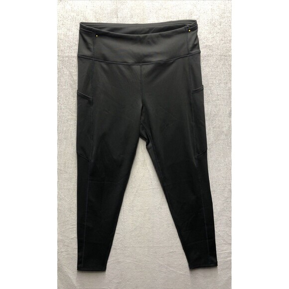 Yelete Active Women’s Athletic Yoga Pants Size XL Black Pockets - Picture 1 of 15